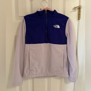 The North Face Lavender and Deep Purple Girls' Half-Zip Fleece Pullover